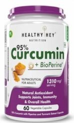 HealthyHey Nutrition Curcumin with Bioperine 1310mg (Ultra Pure) | Organic Turmeric, 60 Vegetable Capsules with Piperine - Fast UK Delivery - Image 2