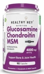 HealthyHey Nutrition Glucosamine Chondroitin and MSM for Cartilage; Joint and Bone, 90 Capsules - Fast UK Delivery - Image 2