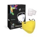 Xtore Certified N99 FDA CE Washable Mask with Replaceable 5 layer filter | Without Valve (1 mask 2 Filter, Bright Yellow) - Fast UK Delivery - Image 2