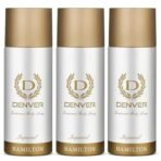 DENVER Hamilton Imperial Deo (Pack of 3) - 165ML Each | Long Lasting Deodorant Body Spray for Men - Fast UK Delivery - Image 2