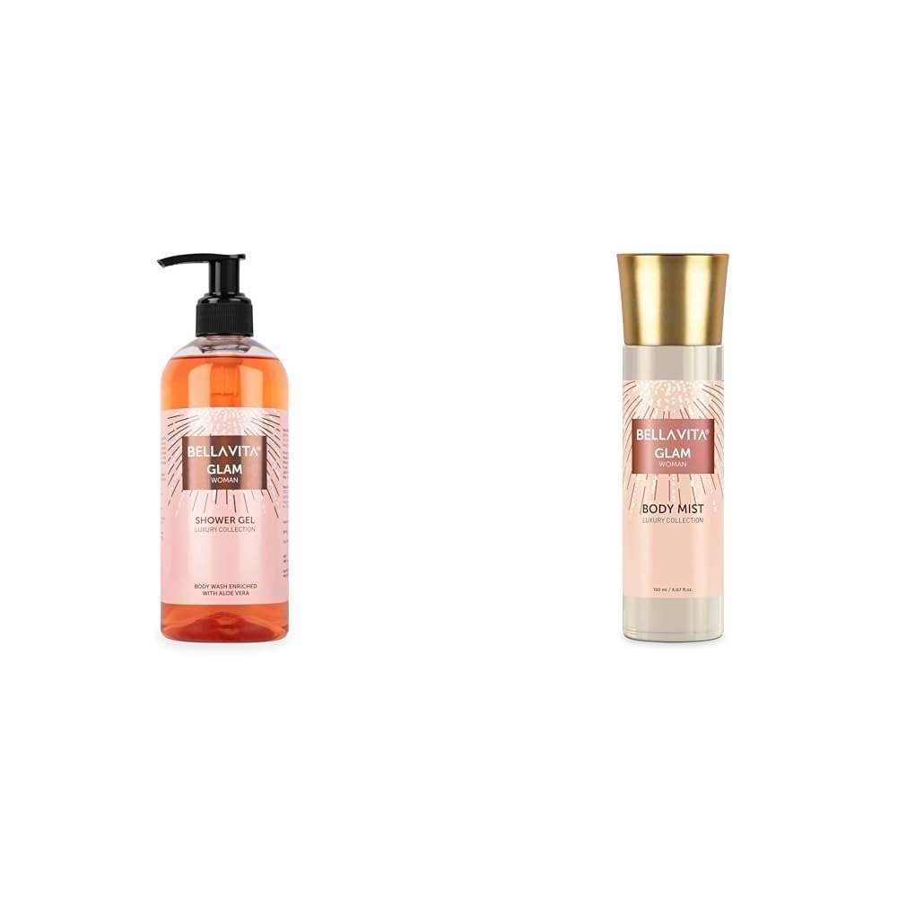 uk41FulUlCIlL-1.jpg Bella Vita Luxury Glam Woman Body Wash Refreshing Shower Gel for Deep Cleansing Hydrating Moisturising Softer & Smoother Skin with Aloe Vera 500 ml Glam Women Body Spray Mist Perfume - Fast UK Delivery - Image 1