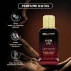 Bella Vita Luxury Men Oud Dark Eau De Parfum Intense Liquid Perfume With Grapefruit, Orris, Vetiver |Woody, Musky Long Lasting Edp Fragrance Scent 100 Ml - Fast UK Delivery - Image 4