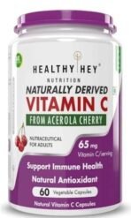 HealthyHey Nutrition 100% Natural Vitamin C from Cherry - 60 Veg. Capsules - Fast UK Delivery - Image 2