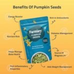 Farmley Pumpkin Seeds I 200g each | AAA Grade Pumpkin Seeds for eating | Immunity Booster and Fiber Rich (Pack of 2) - Fast UK Delivery - Image 6