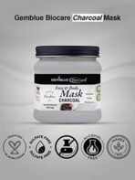 Gemblue Biocare Face Pack Mask | Radiant Glowing Skin | Oil Control Acne Pimples | Anti Blemish Pigmentation Tanning | Fresh Brightening Skin (Gemblue Biocare Charcoal Mask, 385ml 12.92 fl oz.) - Fast UK Delivery - Image 5