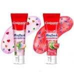Colgate MaxFresh Rainbow Fresh Gel Toothpaste with Heart Shaped Cooling Crystals, Triple Mint Flavour, 100g & MaxFresh Watermelon Blast Gel Toothpaste with Cooling Crystals, 100g for Intense Freshness - Fast UK Delivery - Image 2