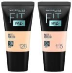 Maybelline New York Fit Me Matte+Poreless Liquid Foundation Medium Coverage For Oily Skin Tube,115 Ivory,18Ml & 128 Warm Nude,18Ml,Pack Of 1 - Fast UK Delivery - Image 2