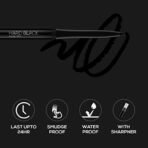 RENEE Hard Black Kajal Pen with Sharpener, 24 Hrs Stay Long Lasting Super Black Kajal Pencil 0.35gm, Matte Finish, Rich Color Payoff, Smudge & Water Proof with One Swipe Application Formula - Fast UK Delivery - Image 6