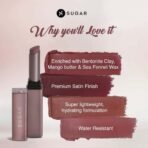 SUGAR Cosmetics Mettle Satin Lipstick | Highly Pigmented & Silky Matte Finish | Creamy Texture | Mango Butter Infused | 2.2 gm - 07 Gabriella (Soft Dusty Nude/Nude Pink) - Fast UK Delivery - Image 5