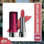 Maybelline New York Matte Lipstick, Intense Colour, 671 Heated Pink, 3.9g & Maybelline New York Compact Powder, With SPF to Protect Skin from Sun, Absorbs Oil, Fit Me, 115 Ivory, 6g - Fast UK Delivery - Image 4