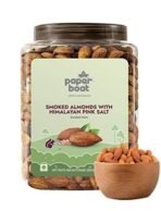 Paper Boat Premium Smoked and Roasted Almonds Himalayan Pink Salt, Healthy Snack - Salted Badam, Reusable Jar 1Kg - Fast UK Delivery - Image 2