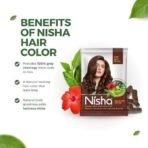 Nisha Natural Henna Powder For Hair Colour, 3.0 Dark Brown Hair Color, Herbal Conditioning Hair Dye for Silky & Shiny Soft Hair Colour for Men & Women - Fast UK Delivery - Image 4