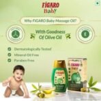Figaro Baby Massage Oil with Goodness of Natural Olive oil enriched with vitamin E, 400 ml&Figaro Baby Lotion with Goodness of Natural Olive oil enriched with vitamin E, Dermatologically tested 200 ml - Fast UK Delivery - Image 3
