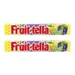 Fruit-Tella 2 in 1 Lemon Grape Flavour Chewy Candy, 32.4 g, 2 Pack - Fast UK Delivery - Image 2