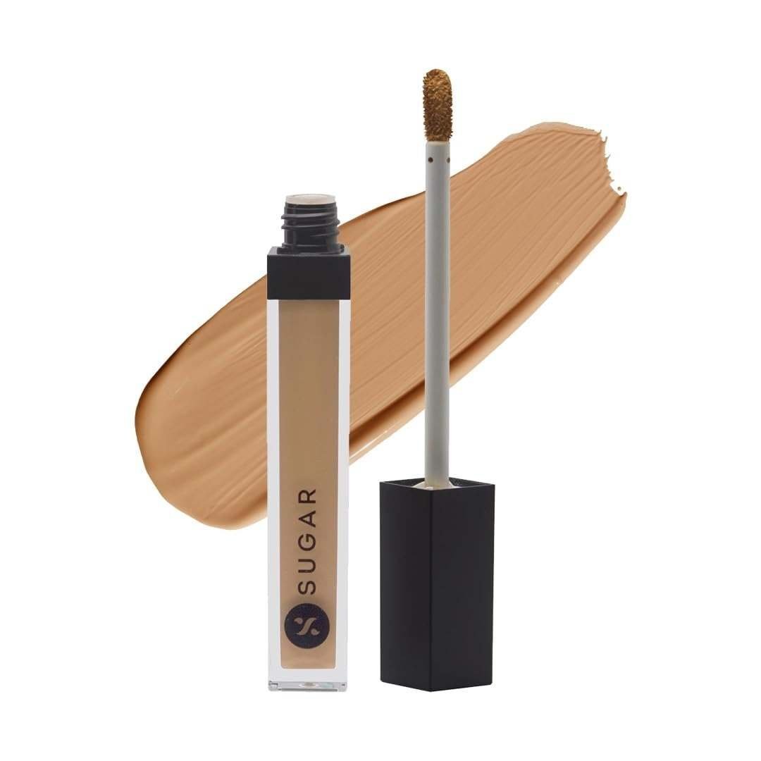 uk41KXeVkn0kL-1.jpg SUGAR Cosmetics Magic Wand Full Coverage Concealer | Matte | Waterproof |For All Skin Types | Lasts Upto 8 Hrs | 8.4gm - 45 Con Panna (Medium Beige Full Coverage Concealer With Golden Undertone) - Fast UK Delivery - Image 1