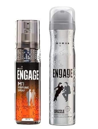 uk41KjJo-iV1L-1-1.jpg Engage M1 Perfume Spray For Men 120ml & New Metal Range Drizzle Deodorant Spray For Women 150ml - Fast UK Delivery - Image 1