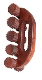 FA INDUSTRIESWooden 10 Roller Massager Acupressure Back Massager Back Pain Relief Massager Multi Purpose Body Massager & Wooden Face Massager (Brown) Pack of 2 - Fast UK Delivery - Image 5