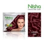 Nisha Cream Hair Color Rich Bright Long Lasting Hair Colouring For Ultra Soft Deep Shine 100% Grey Coverage Conditioning With Natural Herbs 60gm Jumbo + 40gm Sachet Pack (Cherry Red) Fast Shipping to USA & Canada - Image 4