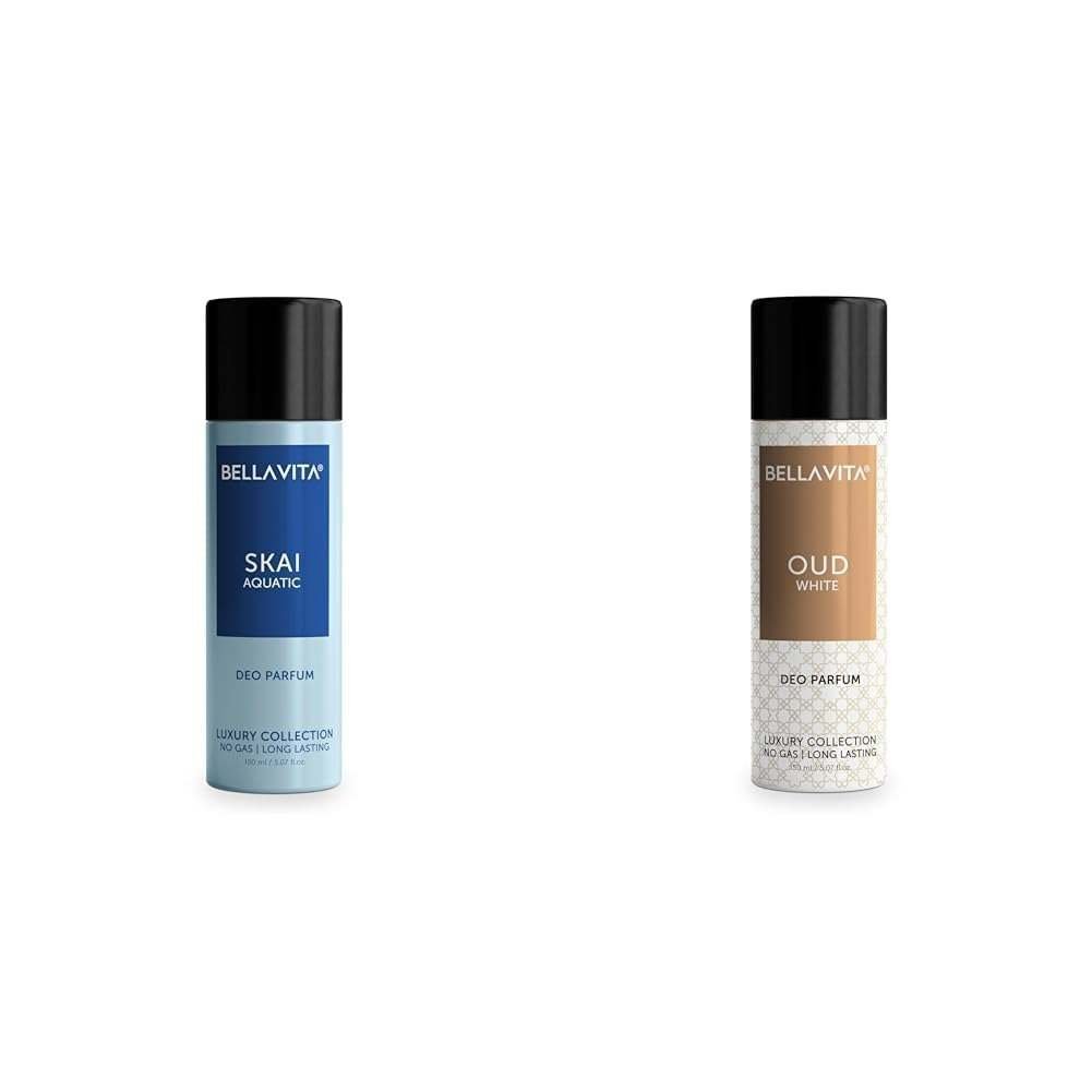uk41LooZoKDrL-1.jpg Bella Vita Luxury SKAI AQUATIC No Gas Deodorant Body Parfum OUD WHITE No Gas Body Deodorant Parfum for Men with Orange Fressia & TobaccoWoody Long Lasting Body Perfume DEO 150 Ml - Fast UK Delivery - Image 1