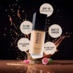 FACESCANADA Flawless Matte Foundation - Medium Natural,30 Ml|3-In-1 Foundation+Moisturizer Cream For All Skin Types+Concealer|12 Hr Hydration+Spf 18 Hd Matte Coverage|Lightweight|Anti Ageing,Pack Of 1 - Fast UK Delivery - Image 5