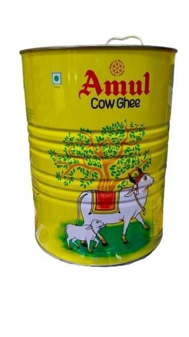 uk41Lvtxy2ilL-1-1.jpg Amul Pure Cow Ghee, 5 Litre, Tin Pack - Fast UK Delivery - Image 1