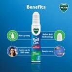 Vicks Headache Relief Roll-On, 2s Pack, Fast Action in 2 Minutes, with Menthol & Camphor - Fast UK Delivery - Image 7