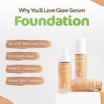 Mamaearth Glow Serum Medium Foundation Dewy With Vitamin C & Turmeric For 12-Hour Long Stay - 01 Ivory Glow - 30 Ml, Normal - Fast UK Delivery - Image 3