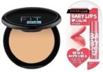 Maybelline New York Matte Compact Powder For All Skin Types, With Spf To Protect Skin From Sun, Absorbs Oil, Fit Me, 128 Warm Nude, 8G & New York Baby Lips Lip Balm, Cherry Kiss, 4 Gram,Beige - Fast UK Delivery - Image 2
