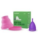 FemiSafe Menstrual Cup-Medium Size&Collapsible Sterilizer Combo|Reusable,Odourless&Rash Free|Made With Medical Grade Silicone|Travel-Friendly,Microwave Safe,Bpa Free&Heat Resistant,Pack of 1 Count - Fast UK Delivery - Image 2