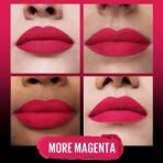 Maybelline New York Color Sensational Ultimatte Matte Lipstick, Non-Drying, Intense Color Pigment, More Magenta, Magenta Pink, 0.06 oz - Fast UK Delivery - Image 4