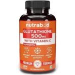 Nutrabud Glutathione Tablets 500mg with Vitamin-C - 30 Veg Capsules - Supports Radiant Skin Glow for Women, Men (30 Count (Pack of 1), Unflavoured) - Fast UK Delivery - Image 2