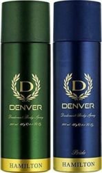 Denver Hamilton and Pride Combo Deodorant Spray for Men (400 ml, Pack of 2) - Fast UK Delivery