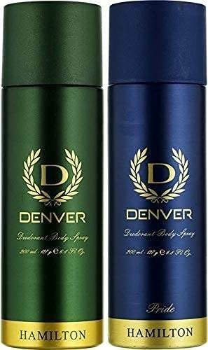 uk41Nub2sokL-1.jpg Denver Hamilton and Pride Combo Deodorant Spray for Men (400 ml, Pack of 2) - Fast UK Delivery - Image 1