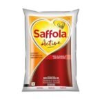 Saffola Active Refined Cooking oil | Rich in Omega 3 & Oryzanol | Multi-Source Edible Rice Bran & SoyaBean oil | 1 Litre pouch - Fast UK Delivery - Image 2