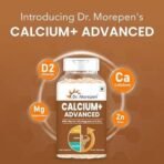 Dr. Morepen Calcium+ Advanced Tablets with Vitamin - D2, Magnesium & Zinc - 120 Veg Tablets Pack of 2 - Fast UK Delivery - Image 3