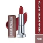 Maybelline New York Color Sensational Creamy Matte Lipstick, 691 Rich Ruby, 3.9g And Maybelline New York Color Sensational Creamy Matte Lipstick, 660 Touch of Spice, 3.9g - Fast UK Delivery - Image 4