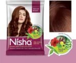 Nisha Natural Henna Based Hair Colour, Brown, Herbal Care with Silky & Shiny Soft Hair Formula pack of 10pc - Fast UK Delivery - Image 3