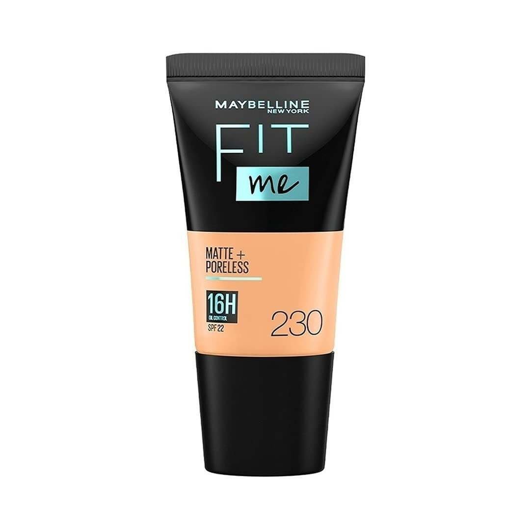 uk41OUDlgEgnL-1.jpg Maybelline New York Liquid Foundation, Matte & Poreless, Full Coverage Blendable Normal to Oily Skin, Fit Me, 230 Natural Buff, 18ml - Fast UK Delivery - Image 1
