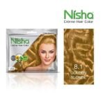 Nisha Cream Hair Color Rich Bright Long Lasting Hair Colouring For Ultra Soft Deep Shine 100% Grey Coverage Conditioning With Natural Herbs Golden Blonde (Pack of 1) - Fast UK Delivery - Image 3