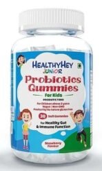 HealthyHey Nutrition Junior Probiotics Gummies - For Kids - For Healthy Gut & Immune Function - Strawberry Flavour - 30 Soft Gummies - Fast UK Delivery - Image 2