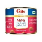 Gits MiNi Gulab Jamun 225g & Gits Mini Rasgulla 200g | Combo Pack of 8 | 8 Pieces in Each Tin | Quick Sweet Cravings - Fast UK Delivery - Image 3