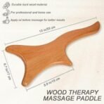 FA INDUSTRIES Drainage Massage Paddle Use For Manual Anti-Cellulite Gua Sha Tool Muscle Pain Relief Soft Tissue Therapy Back Legs And Body With Wooden Face Massager, Set of 2 - Fast UK Delivery - Image 4