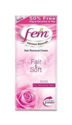Fem Fairness Naturals Fair and Soft Hair Removal Cream for Sensitive Skin, 40 g (50% Extra), (Pack of 4) - Fast UK Delivery - Image 2