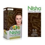 Nisha Cream 5.0 Light Brown Hair Color, No Ammonia, Long-Lasting, Hair Colour For Women Fast Shipping to USA & Canada - Image 5