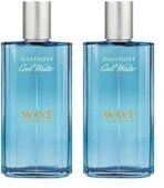 Davidoff Cool Water Wave Man Liquid Eau De Toilette For Men, Fresh Aquatic Scent, 125ml (Pack of 2) - Fast UK Delivery