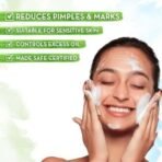 Mamaearth Neem Pimple Clear Face Wash with Neem & Salicylic Acid | Fights Pimples | Reduces Marks | Purifies Skin | Gently Cleanses | Controls Excess Oil | For All Skin Types | For Men and Women | 150 ml - Fast UK Delivery - Image 4