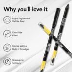 recode Turning Heads Crayon Gel Matte Eyeliner Pencil Cum Kajal Pencil Comes With Smudger On Other Side, Longlasting, Water-Proof & Smudge-Proof Formula, Black, 1.2Gm - Fast UK Delivery - Image 6