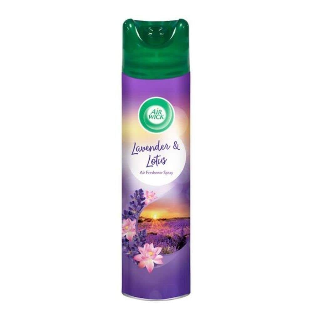 uk41RvgmI0RzL-1-1.jpg Air Wick 245 ml - Lavender & Lotus, Room Air Freshener Spray | Works as Room Freshener and Bathroom Freshener with Long-Lasting Fragrance | Eliminates Odours - Fast UK Delivery - Image 1