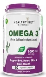 HealthyHey Nutrition Natural Omega 3 - Support Heart, Brain & Joint - Sourced from Algae - Fish Oil-free - 60 Veg Capsules - Fast UK Delivery - Image 2