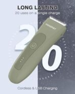 MANSPOT Ball Shaver Cordless Trimmer For Men, Green - Fast UK Delivery - Image 6